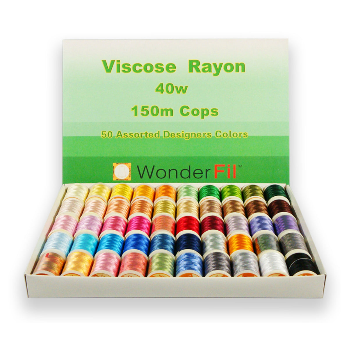 Viscose Rayon Starter Set - 40w 150m - 50 Assorted Colors