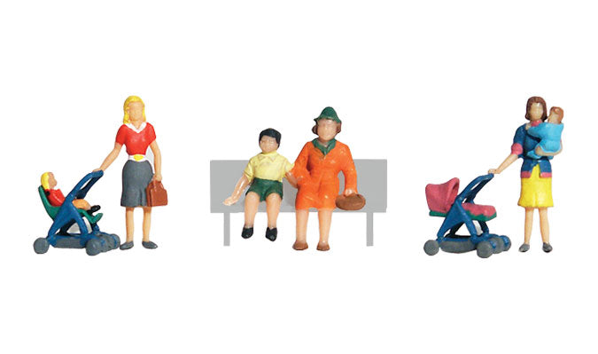 Woodland Scenics A1832 HO Scale Figures - Moms & Kids