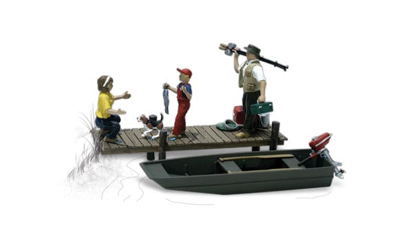 Woodland Scenics A1923 HO Scale Figures - Family Fishing