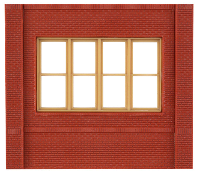 Woodland Scenics DPM 30143 HO Scale Dock Level Wall Sections - Victorian Windows