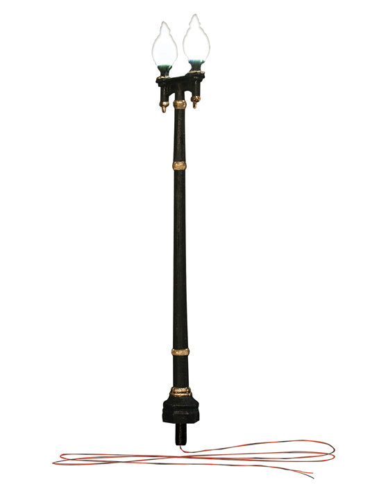 Woodland Scenics JP5640 N Scale Just Plug Street Lights - Double Lamp Post