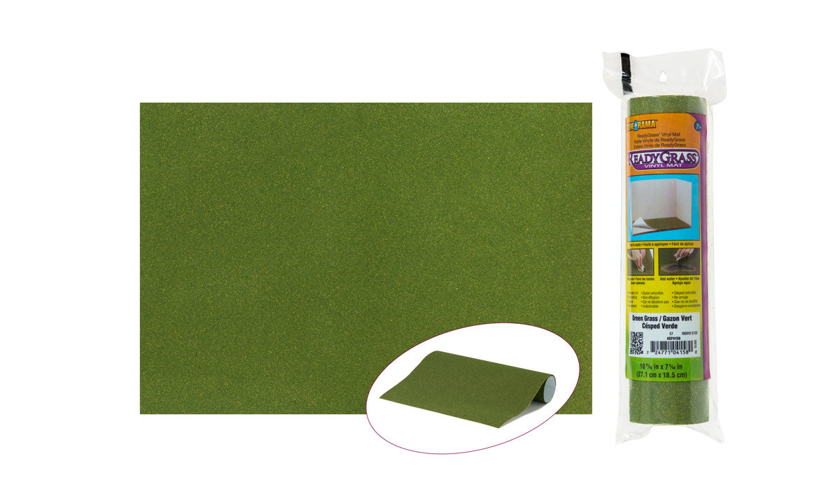 Woodland Scenics SP4158 Scene-A-Rama Ready Grass Grass Sheet, Green 7 5/16"x10 9/16"