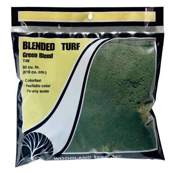 Woodland Scenics T49 Blended Turf Bag, Green