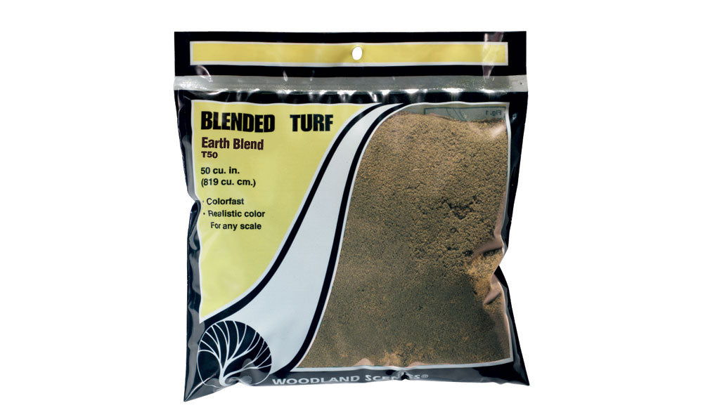Woodland Scenics T50 Blended Turf Bag, Earth