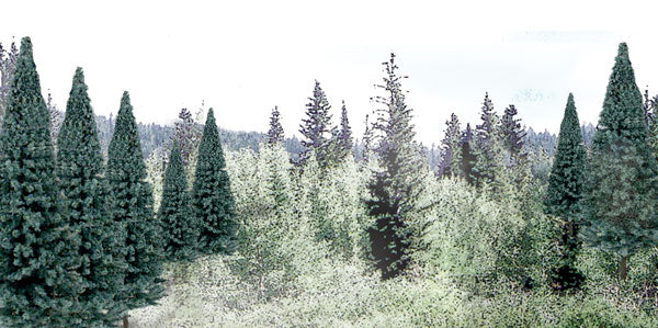Woodland Scenics TR1588 Ready Made Trees Value Pack, Blue Spruce 4-6" (13)