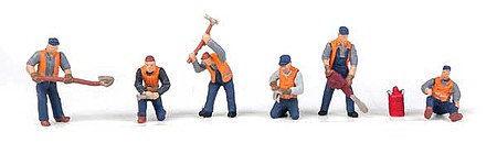 Walthers SceneMaster 6066 HO Track Workers Set #1 pkg(6)