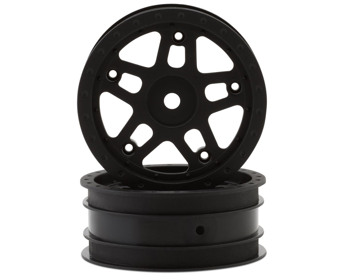 Whitz Racing 1/10 Whiplash Front 2.2" Sprint Car BLACK WHEELS ONLY, 12mm Hex (2), WRP-WL-FRT